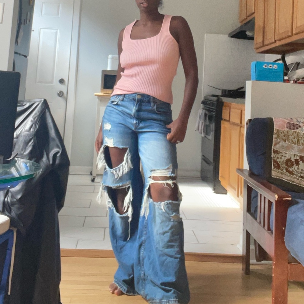 Blush Ribbed Tank Top